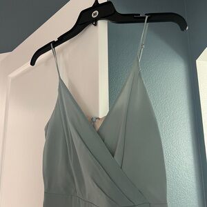 Elegant Sleeveless Dress in Light Blue